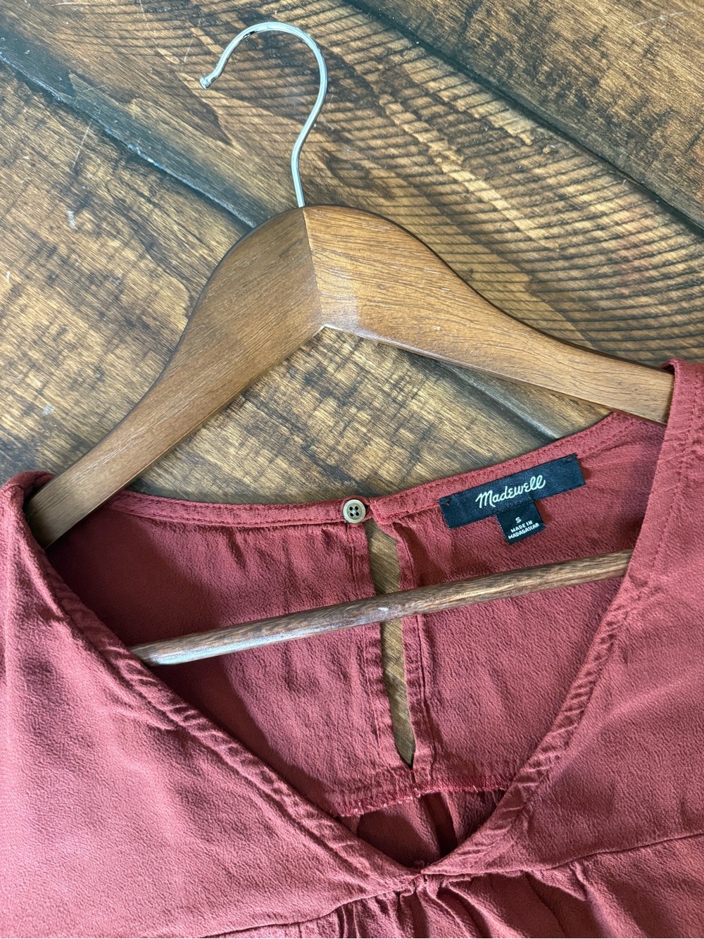 Madewell Burnt Orange Scoop Neck Top
